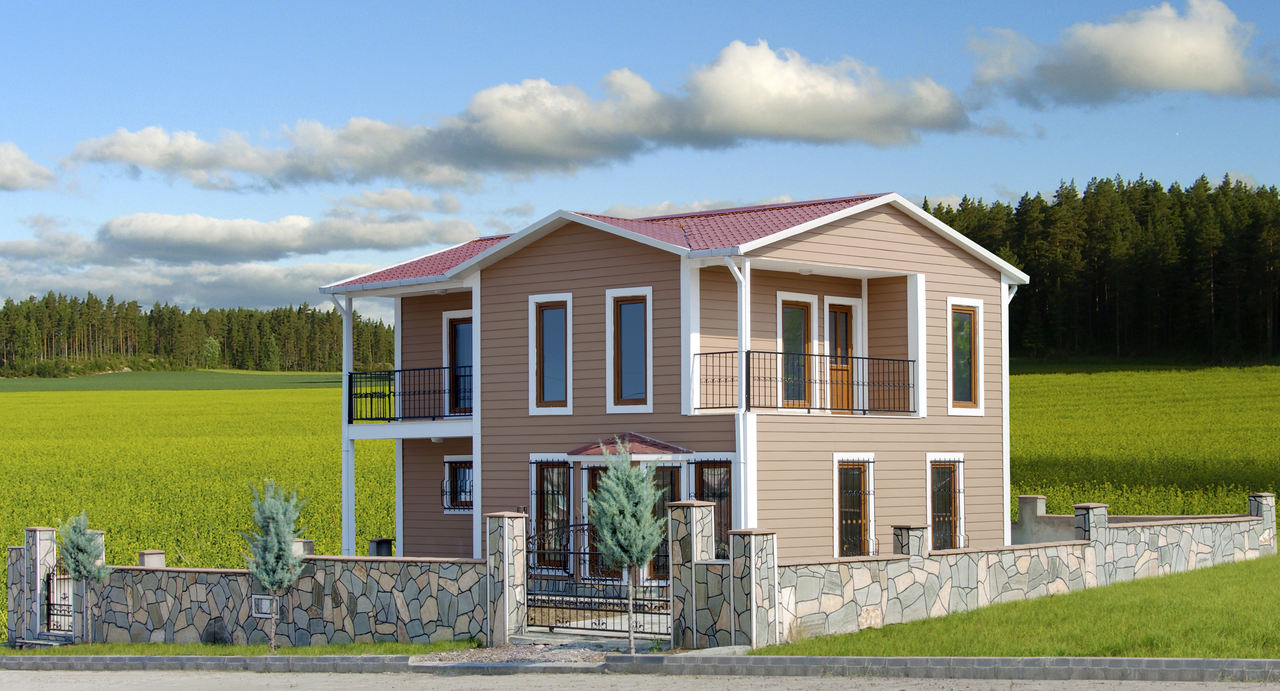 155 m² Dubleks Prefabrik Ev