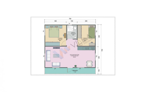 49 m² Konteyner Ev